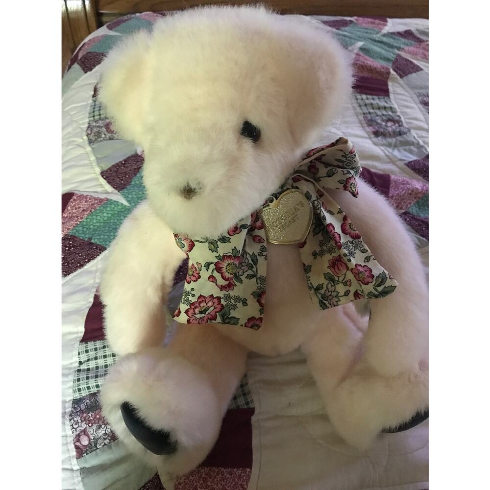 Gund‎ 1992 Plush Victoria Secret Pink Teddy Bear EUC